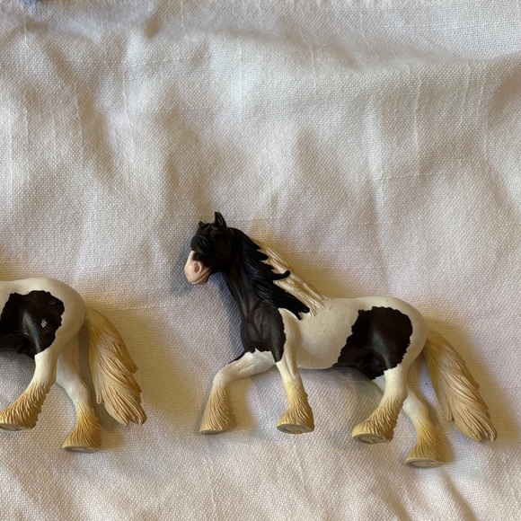 schleich Other - Schliech Set of 3 Horse Figurines 2 Ponies 1 Draft Horse Toys Figurines Collect